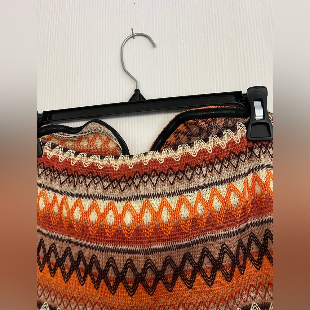 Shein Multicolor Patterned Maxi Strapless Dress - image 7